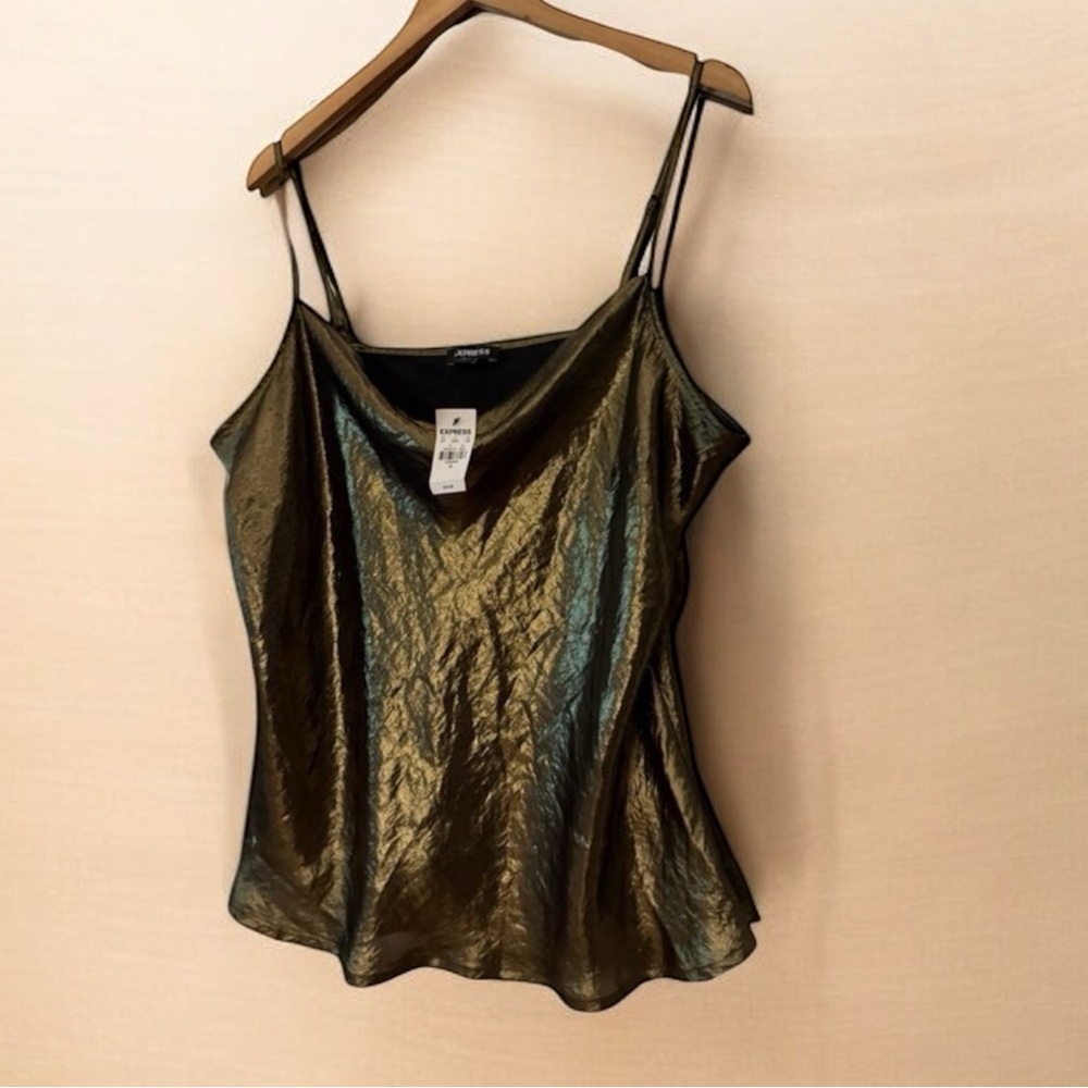 Express Gold Scoop Neck Tank Top Extra Large